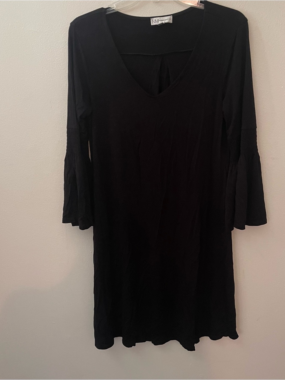Black Bell Sleeve Dress